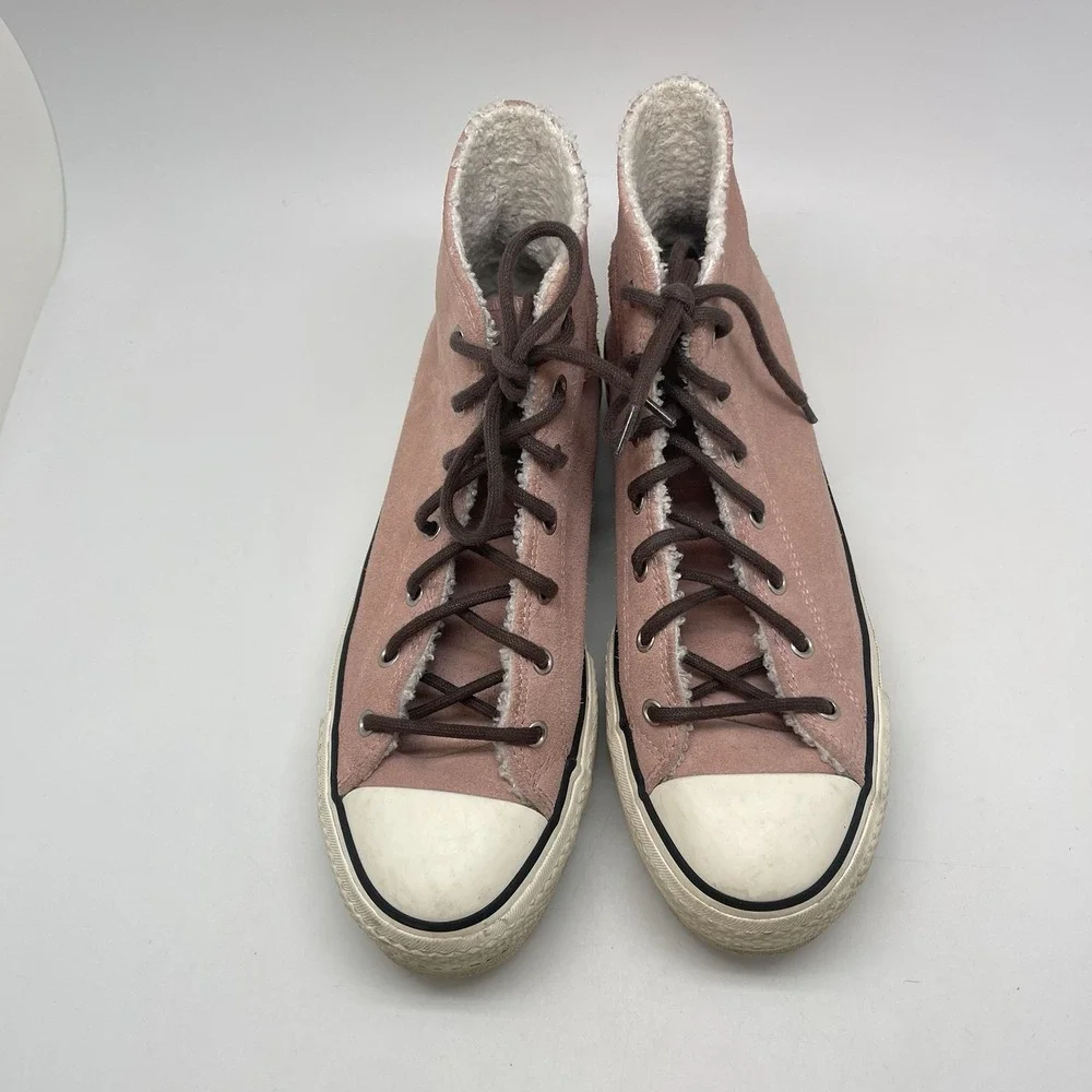 Converse Sneakers Womens 7 Sherpa Lined Hi Top Chuck‎ Taylor All Star Platform - Picture 2 of 9